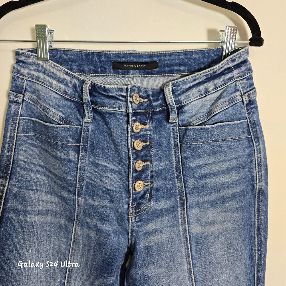Flying Monkey womens flare jeans size 28 - Picture 4 of 4